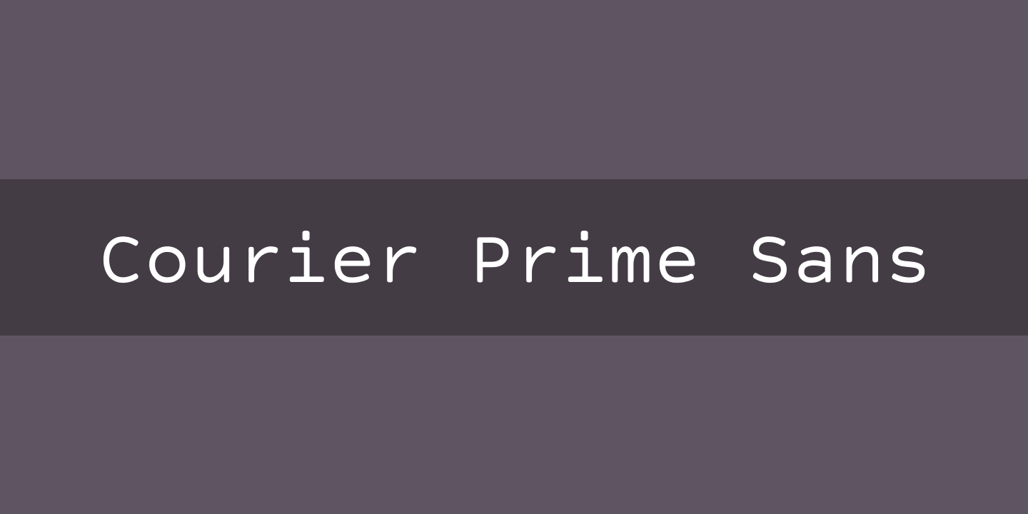 Przykład czcionki Courier Prime Sans